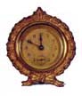 Jennings Bros. novelty clock. 3 3/4 inch case finished in rich Roman ormolu gold, about half gone. — Antique Clocks Price Guide