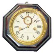 Seth Thomas lever gallery clock, seconds dial above the hand arbor. — Antique Clocks Price Guide