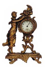 New Haven novelty "Minot", ca 1906. 30 hour movement is not running. — Antique Clocks Price Guide