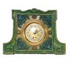 Lux Art Clock, "Heartbeat", ca 1928. Made of an unbreakable wood product, carved and hand decorated. — Antique Clocks Price Guide