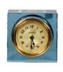 Lux novelty paperweight clock, blue glass 3 inches high. — Antique Clocks Price Guide