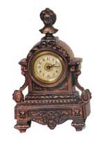 Western Clock Co. metal case, 9 inches high. — Antique Clocks Price Guide