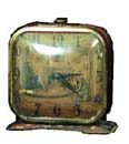 Lux "Spinning Wheel" alarm clock, runs, spins. — Antique Clocks Price Guide