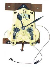 Large 2 weight, brass movement, unsigned. Marked only "8553" and "50". — Antique Clocks Price Guide