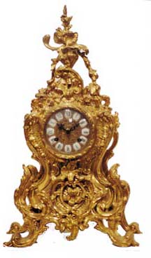 Contemporary brass mantle clock, using a signed German movement, 8day, bell strike. — Antique Clocks Price Guide