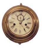 Ansonia Clock Co., brass hanging clock, ca 1904. — Antique Clocks Price Guide