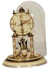 Schatz anniversary clock, with dome. Needs only a suspension. — Antique Clocks Price Guide
