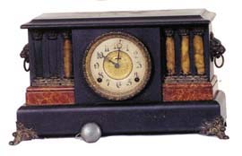 E. Ingraham mantle clock, enameled wood case, "Zenith", ca 1915. — Antique Clocks Price Guide
