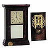 Sperry & Shaw, New York, rare shelf clock with ripple trim around the door, base, and top.