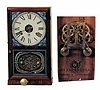 Smith & Goodrich, Bristol, Conn, ca 1847. A double fusee shelf clock.