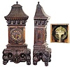 Black Forest carved case clock. Cuckoo style dial and hands.