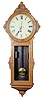 Ansonia Clock Co. "General", ca 1914. Oak case at 68 inches is a mighty big clock, with carved trim on the top and sides.