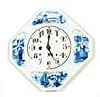 Miller 8 day plate clock. Dutch flow blue design on the 10 inch inverted case.