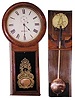 Silas B. Terry wall weight regulator, rosewood case.