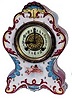 New Haven porcelain clock, "Latimer", ca 1900. Imported case marked "Carlsbad China Austria".