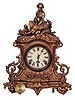 Ansonia Brass & Copper Co. metal case mantle clock, "Evangeline", a 1874.