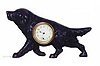 New Haven novelty clock, ca 1904. Dog in a hunting mode.