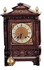 Lenzkirch shelf clock. Large solid plate movement, SN 948820, signed Lenzkirch.