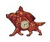 Golden Novelty Mfg. Co. novelty clock. 30 hour backwind movement that is running.