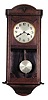 German box clock, unsigned. 8 day movement, strikes 3 gong rods bim bam, 1 hammer then 2 hammer.