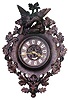 French carved cartel clock by "Larshnneur, St.Lo". The large carved case is 29 inches high and 20 inches wide.