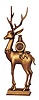 The Lux Clock Mfg. Co. Waterbury, Conn. Novelty clock in the shape of a 20 inch iron deer with a clock on its back.