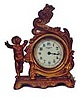 New Haven novelty clock. 5 1/2 inch ormolu gold plate finish, about half worn.