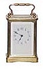 French carriage clock, 8 day, time only, running.