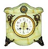 French onyx mantle clock. 8 day movement strikes on a gong.