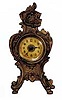 New Haven novelty clock, "Trianon", ca 1900. 7 1/2 inch bronze case, finish dull.