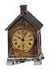 Seth Thomas "Lodge", ca 1892. 7 inch metal case, gold gilt on the front, brass back, nickel otherwise.
