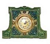 Lux Art Clock, "Heartbeat", ca 1928. Made of an unbreakable wood product, carved and hand decorated.