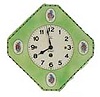 German plate clock, 8 day pendulum movement, running.