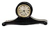 Seth Thomas "Doncaster" miniature tambour clock, 12 inches wide, 6 1/4 inches high.
