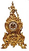 Contemporary brass mantle clock, using a signed German movement, 8day, bell strike.
