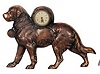 American novelty clock Unsigned, "St. Bernard". 30 hour clock on the dogs back.