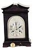 Junghans bracket clock, 8 day movement strikes bim bam on quarters and number of hours hourly on 2 iron rods, runs well.