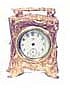 Jennings Bros. novelty clock. Thirty hour time only, porcelain dial with seconds ring, beveled glass, running.