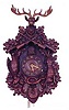 Lux American made cuckoo, movement is signed by "The Lux Clock Co.".