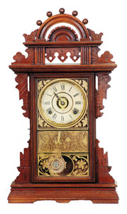 Seth Thomas shelf clock, "Eclipse" or Balltop, ca 1900. — Antique Clocks Price Guide