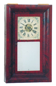Atkins &amp; Porter, Bristol, Conn., ca 1840-1846. 30 hour ogee clock, brass movement signed. — Antique Clocks Price Guide