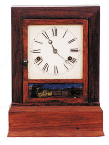 Atkins, Whiting &amp; Co.12 inch shelf clock, ca 1850. — Antique Clocks Price Guide