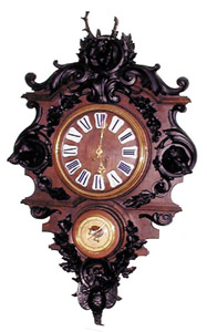 Extremely large French, (Black Forest influenced) Cartel clock, 46 inches high, ca 1880's. — Antique Clocks Price Guide