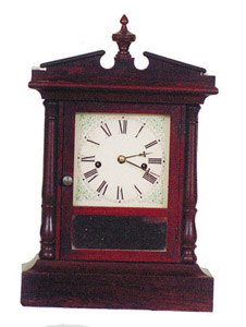 Waterbury Clock Co. rosewood shelf clock, 18 inches, ca about 1880. — Antique Clocks Price Guide