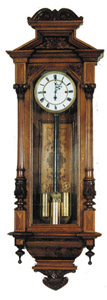 Vienna regulator, ca 1860-1875. 3 weight, unsigned, — Antique Clocks Price Guide