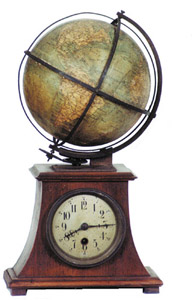German 30 hour Globe Clock. — Antique Clocks Price Guide