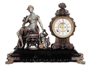 Ansonia Clock Co. figure clock, "Opera", ca 1894. — Antique Clocks Price Guide
