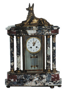 French crystal regulator - statue clock. — Antique Clocks Price Guide