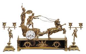Outstanding French bronze garniture set. — Antique Clocks Price Guide