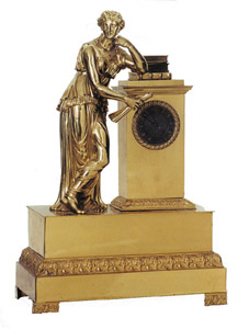 French gilt bronze statue clock. — Antique Clocks Price Guide